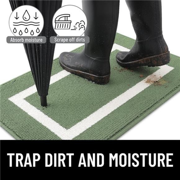 Indoor Door Mat, 32x20, Non-Slip Absorbent Resist Dirt Entrance Mat, Washable - Picture 5 of 6